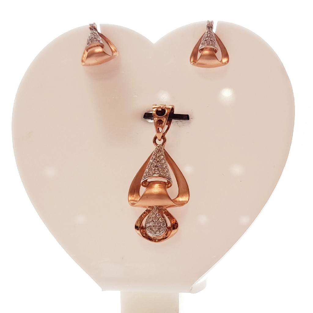 18 Krt Hallmark Rose Gold Fancy Pendelset