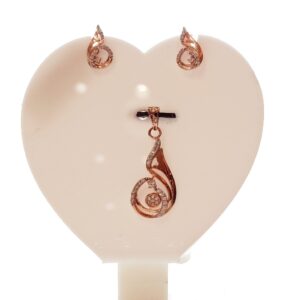 18 Krt Hallmark Rose Gold Flower Pendelset