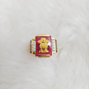 Gold satyamev jayate ring