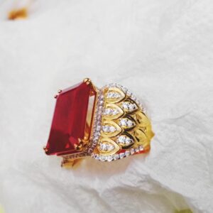 Gold cz ring