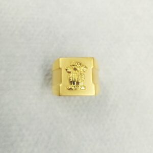 Gold satyamev jayate ring