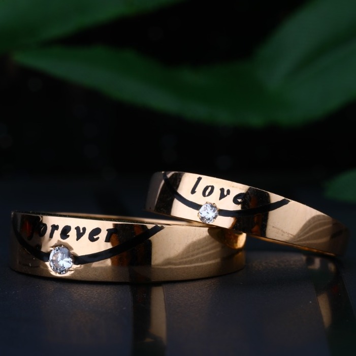 22kt gold classic couple ring gj-888