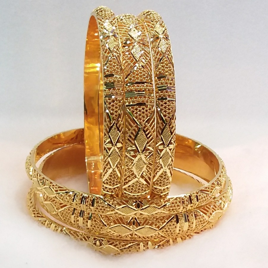 916 Gold Delicate Bangle GJ-987