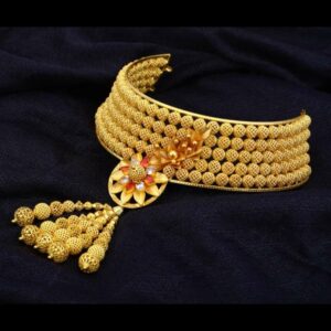 916 Gold Choker Necklace Set GJ-214