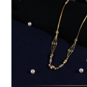 916 CZ Gold Hallmark Antique Design Chain