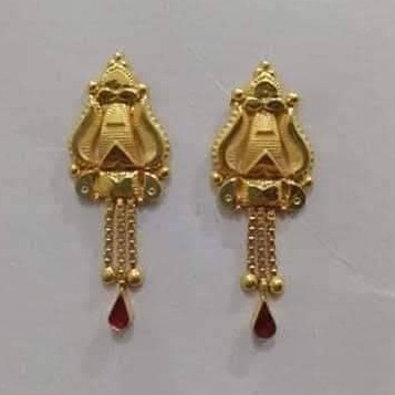 22KT Gold Hallmark Simple Design Earring