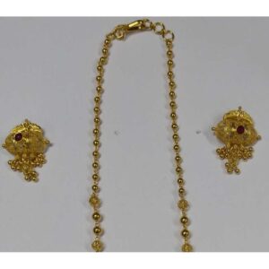 916 Gold Fancy Coller Dodi Pendant Set Akm-ps-181