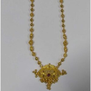 916 Gold Fancy Coller Dodi Pendant Set Akm-ps-181