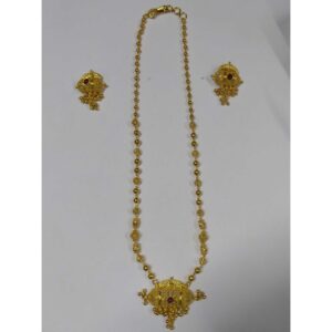 916 Gold Fancy Coller Dodi Pendant Set Akm-ps-181