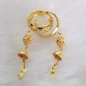 916 gold fancy punjabibali earrings akm-er-174