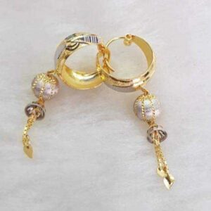 916 Gold Fancy Punjabibali Earrings Akm-er-173