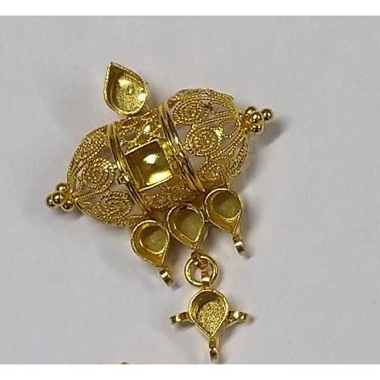 916 gold fancy antique Jadtar pendant set akm-ps-169 - Image 2