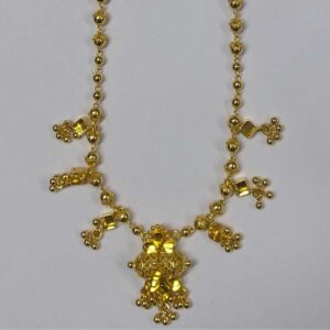 916 gold fancy Antique Jadtar Coller Dodi Pendant Set akm-ps-166