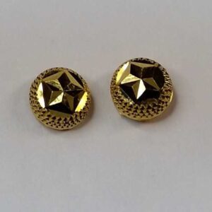 916 Gold Fancy Button Tops Earrings Akm-er-160