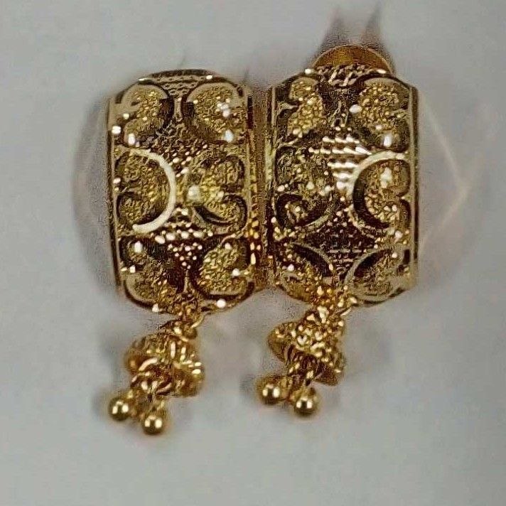 916 gold fancy jtops earrings akm-er-124 - Image 2