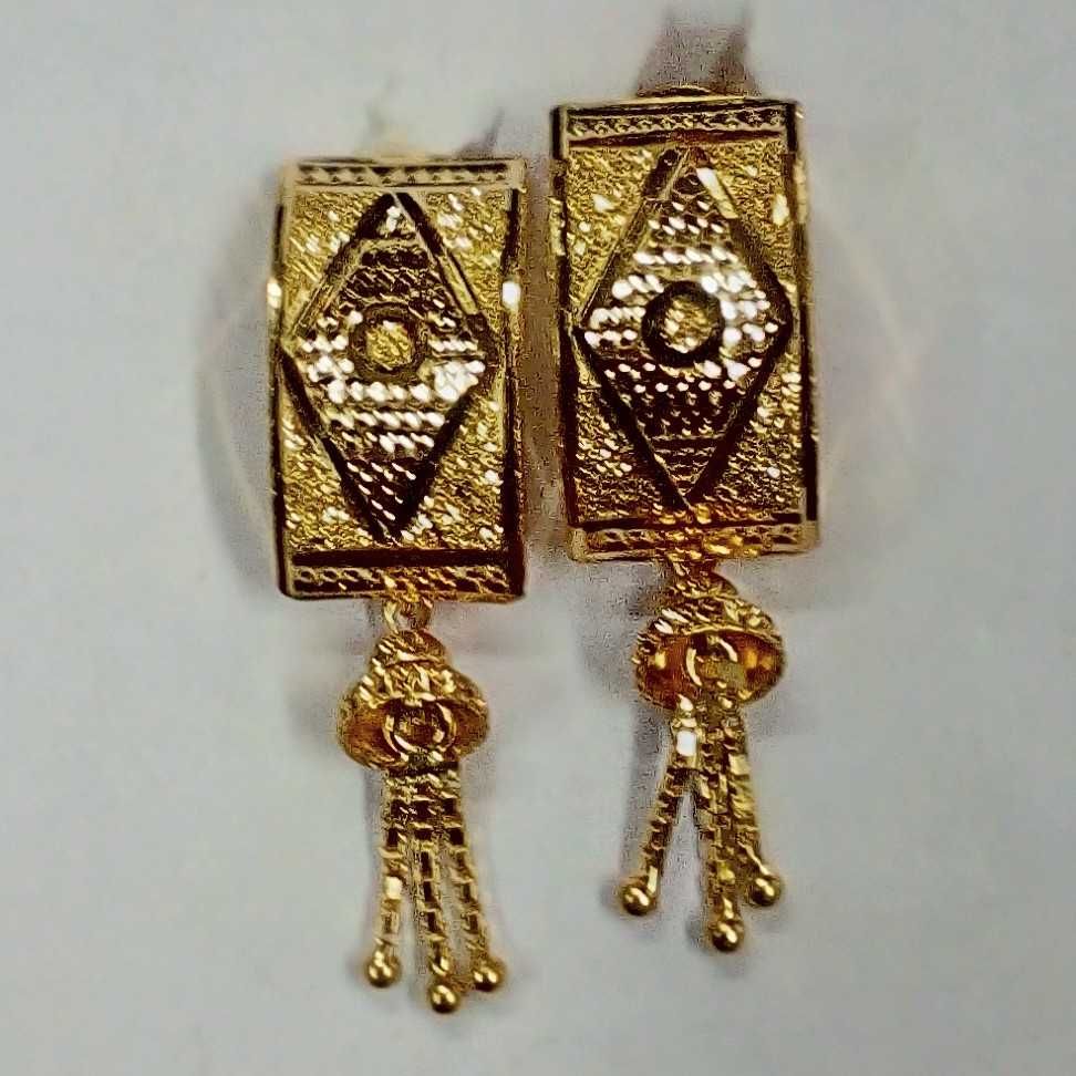 916 gold fancy jtops earrings akm-er-117 - Image 2