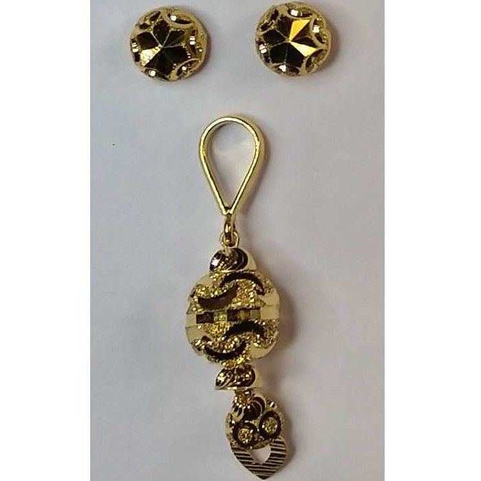 916 Gold Fancy Pendant Set Akm-ps-087