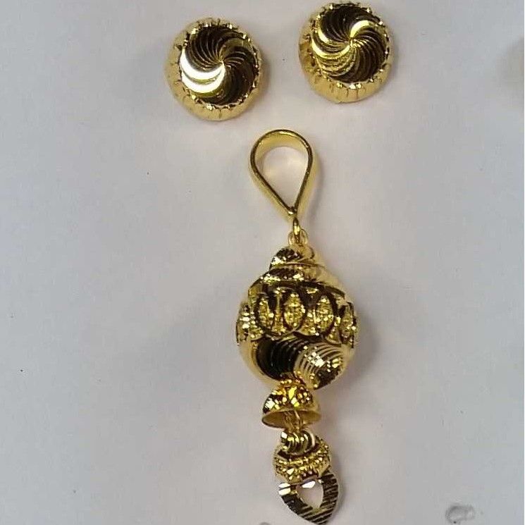 916 Gold Fancy Pendant Set Akm-ps -084
