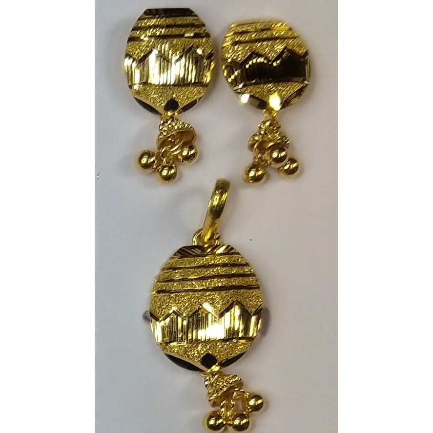 916 Gold Fancy Pendant Set Akm-ps-082