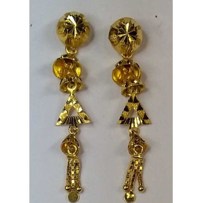 916 Gold Fancy Earrings Akm-er-071