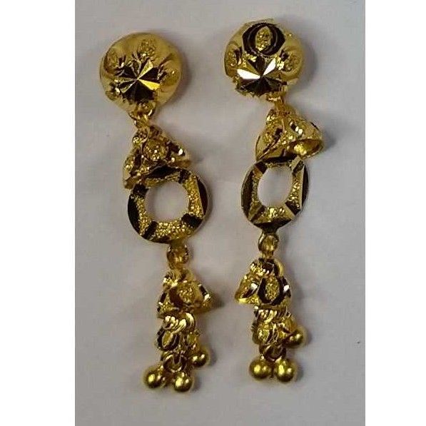 916 Gold Fancy Earrings Akm-er-067