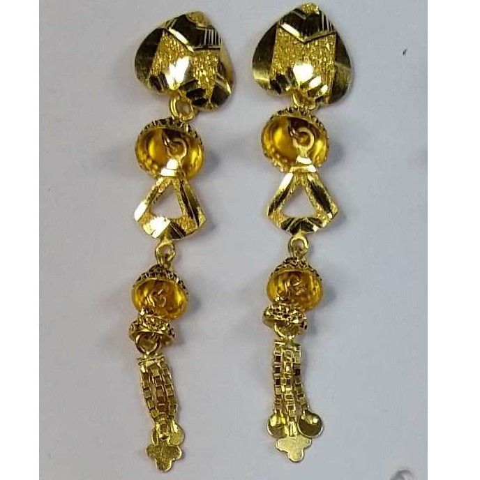 91.6 Gold Fancy Long Earrings Akm-er-060