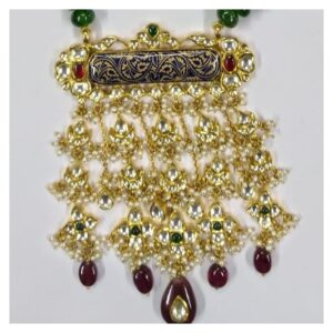 gold jadtar kundan pendant set-akm-ps-057