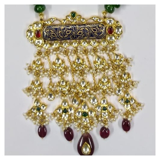 gold jadtar kundan pendant set-akm-ps-057 - Image 2