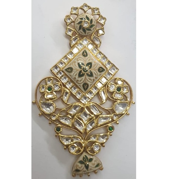 GOLD JADTAR KUNDAN PENDANT SET-AKM-PS-053 - Image 4