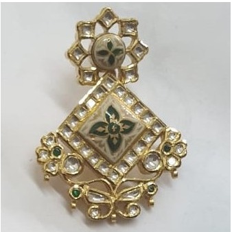 GOLD JADTAR KUNDAN PENDANT SET-AKM-PS-053 - Image 3