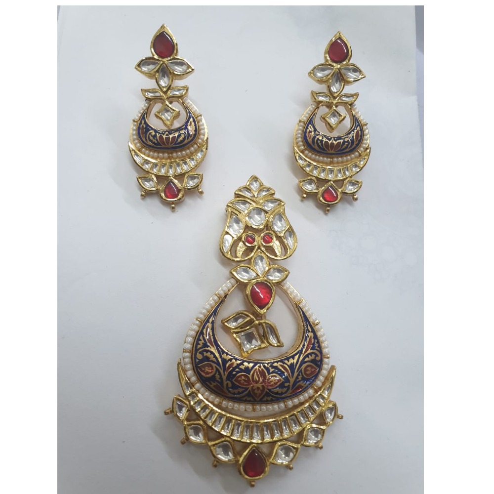 Antique jadtar kundan pendant set AKM-PS-052