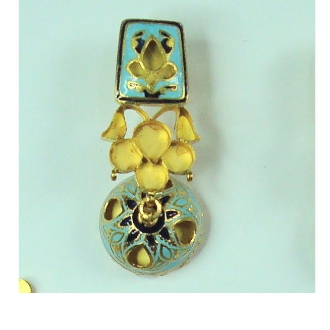 Antique jadtar kundan necklace set AKM-NS-022 - Image 2