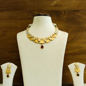 22k 916 Hallmark Jadtar Fancy Necklace Set