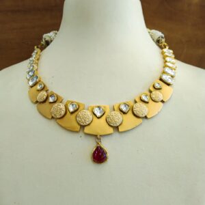 22k 916 Hallmark Jadtar Fancy Necklace Set