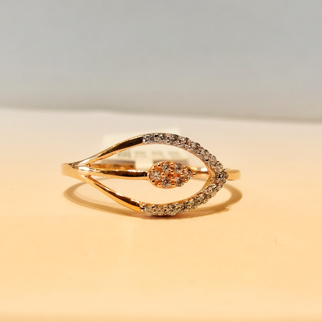 18k Rose Gold butterfly Ladies Ring
