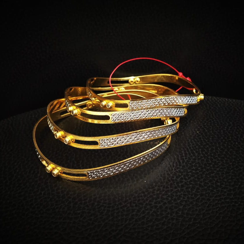 22k Hallmark Gold Rhodium Polish Bangle