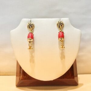 916 Hallmark Rad Stone Latkan Earrings