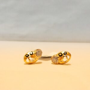 18C Gold Unique Design Earrings For Women