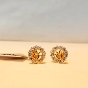 916 Hallmark Round Shape Diamond Earrings
