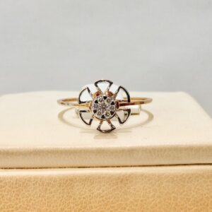 Real diamond light weight ladies ring