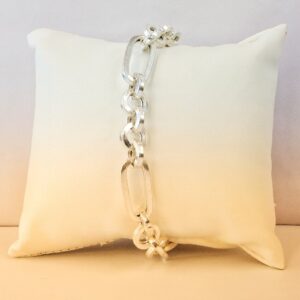 925 Sterling Silver Bracelet With Round And Oval Links