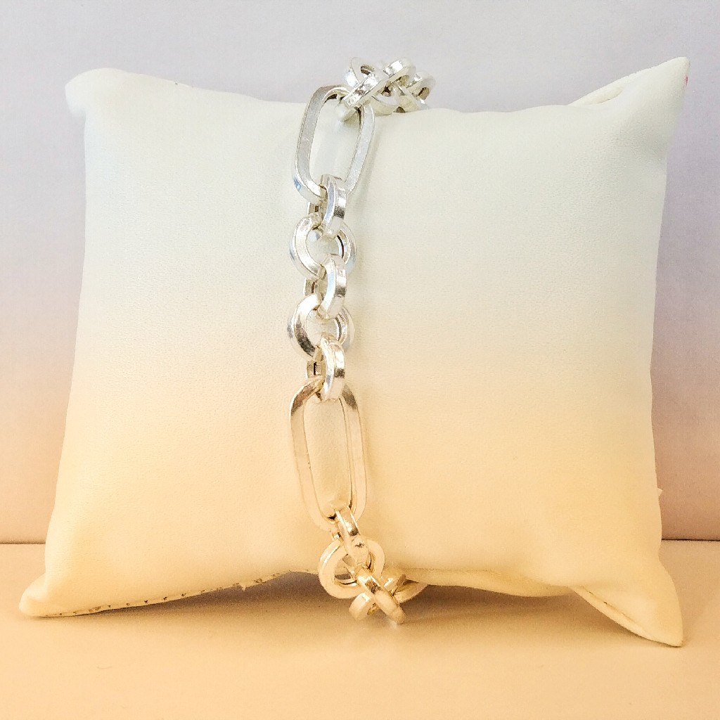 925 Sterling Silver Bracelet With Round And Oval Links