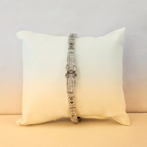925 Sterling Silver Classic Diamond Jents Bracelet