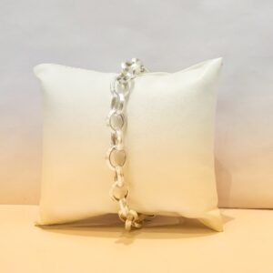 925 Sterling Silver bracelet with Round and oval bracelet