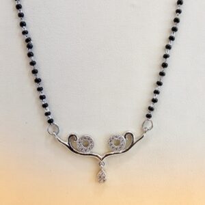 925 Sterling Silver America Diamond White Mangalsutra
