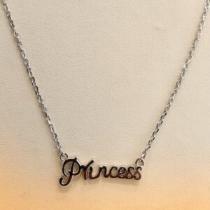 925 Sterling Silver Princess Name Pendant Necklace For Women