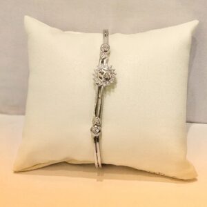 925 Sterling Silver Capital H Name Bracelet For Women