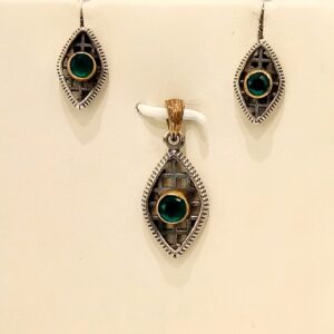 925 Silver Antique Polish Turkeys Pendant Set