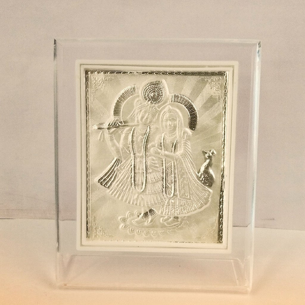 999 Silver  Radha Krishna Frame For Gift