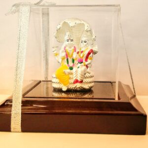 999 Emerald Vishnu - Lakshmi Silver Idol